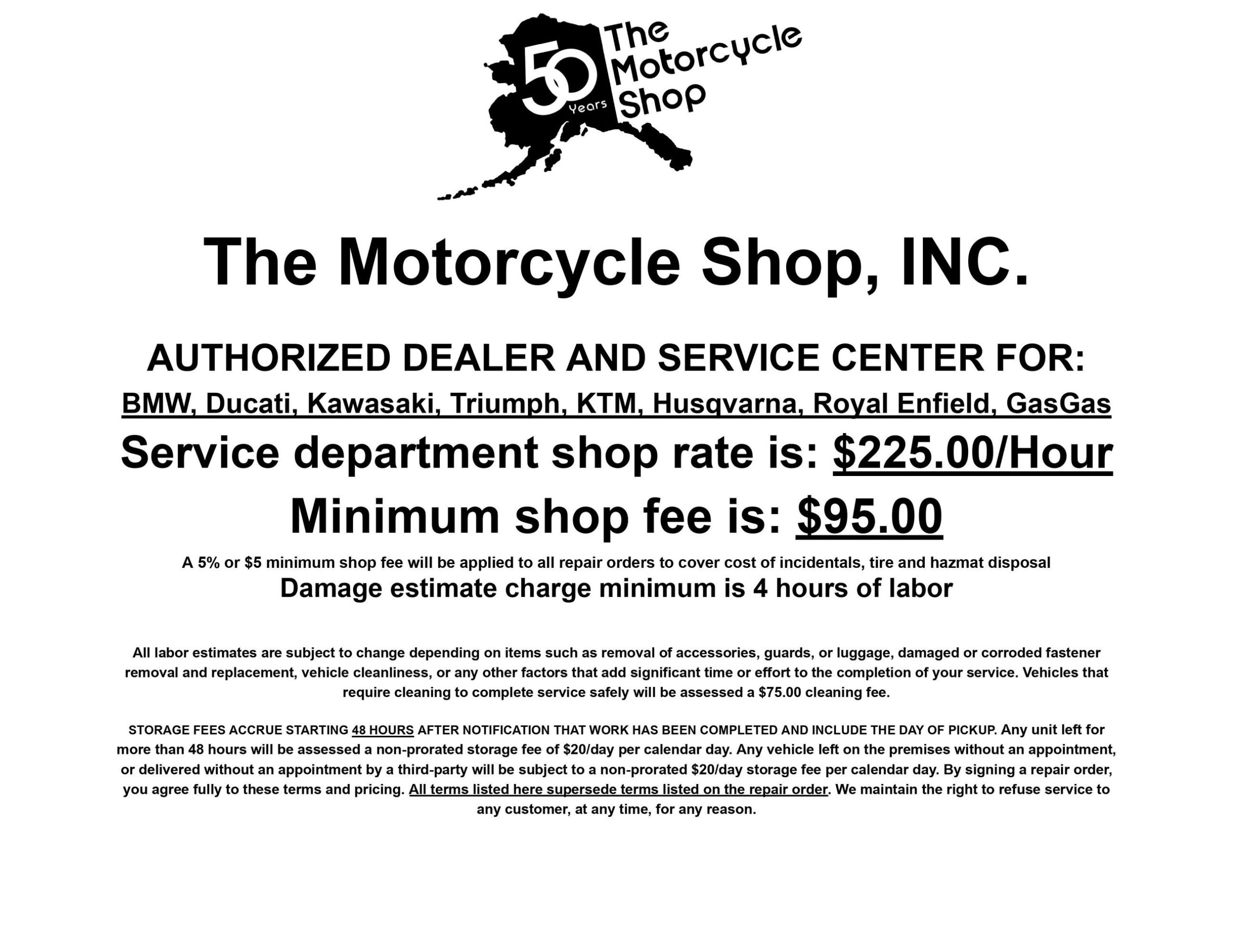 service rates image